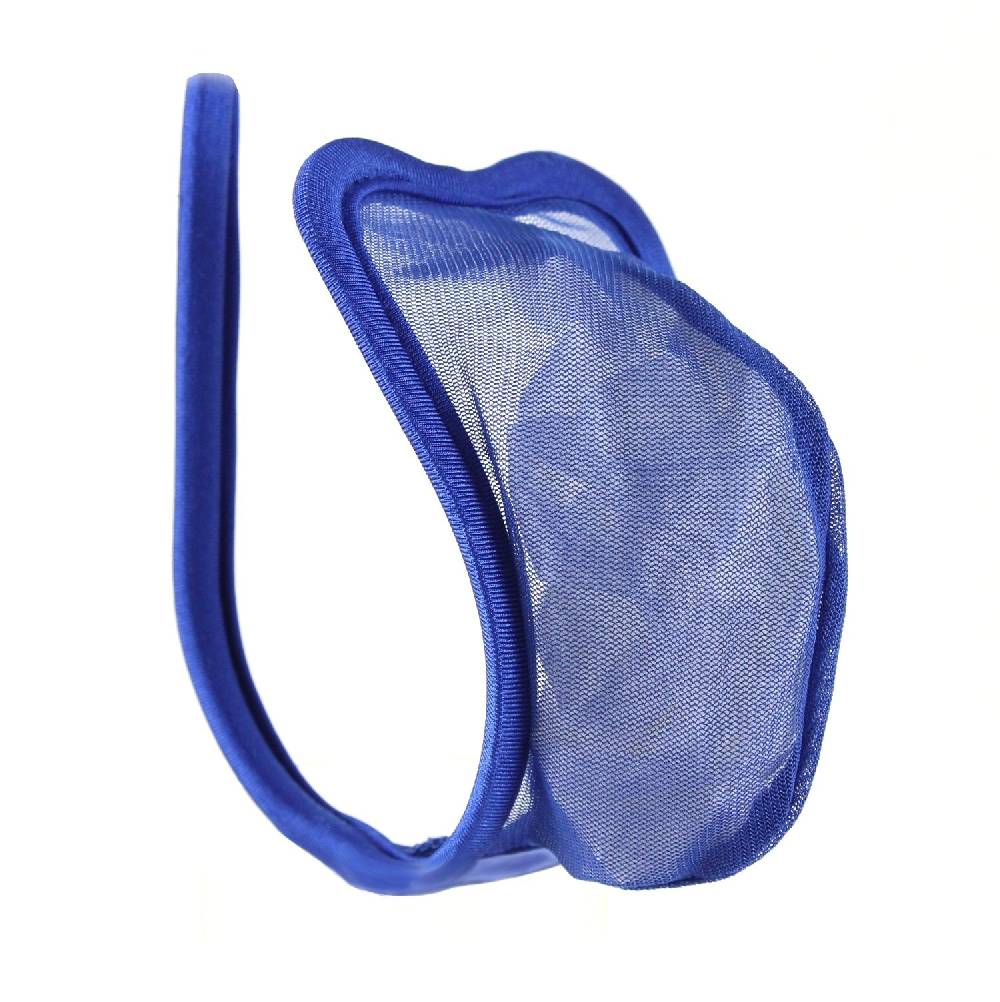 Lau Fashion Transparenter C-String Herren Tanga Blau Panty Netz Borat Unterwäsche Dessous S/M/L