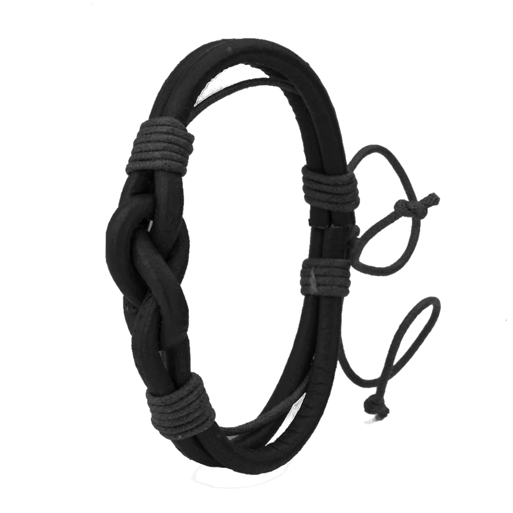 Lau Fashion Knoten Armband Echt Leder Geflochten Surfer Seemann Schmuck Unisex 20cm Flash Sale