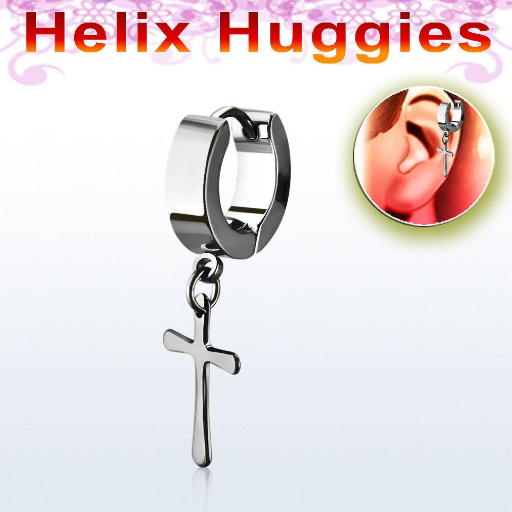 Lau Fashion 1 Stück Creole Kreuz Anhänger Unisex Helix Huggie Gothic Clips Ø 29mm Bis zu 50% Rabatt