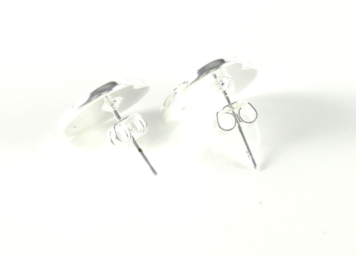 Lau Fashion Silber Herzchen Ohrstecker Glänzende Damen Ohrringe Geschenk Schmuck Ø 15mm Bis zu 55% Rabatt