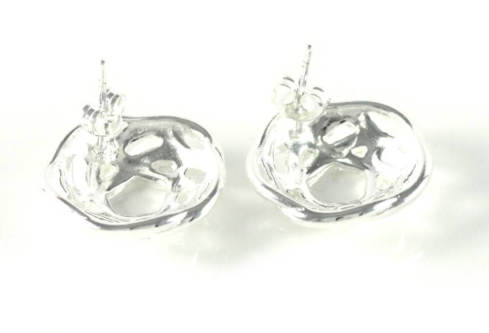 Lau Fashion Silber Damen Frauen Fashion Ohrstecker Geschenk Schmuck Ohrringe Ø 20mm Discount Store für neue Produkte