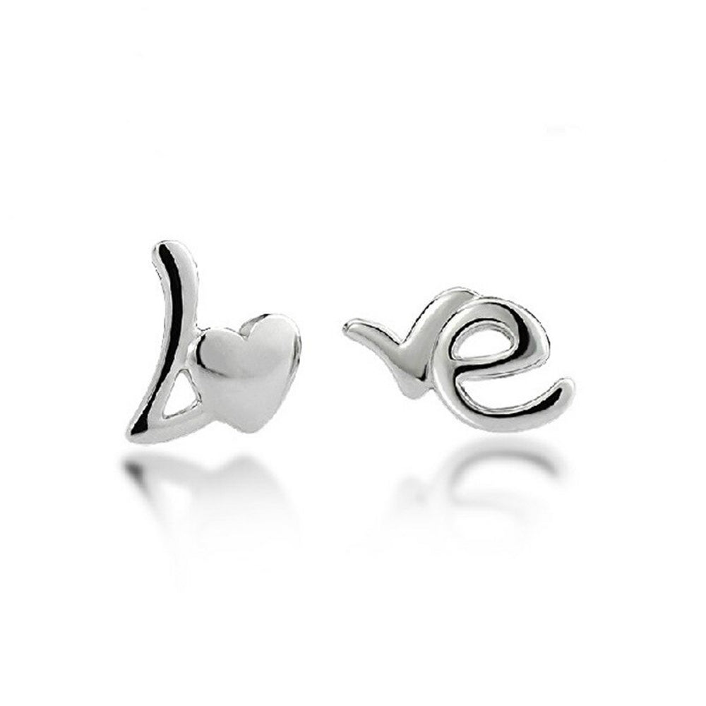 Lau Fashion 1 Paar Damen Ohrstecker LOVE Liebe Geschenk Ohrringe Schmuck Günstiger Verkauf