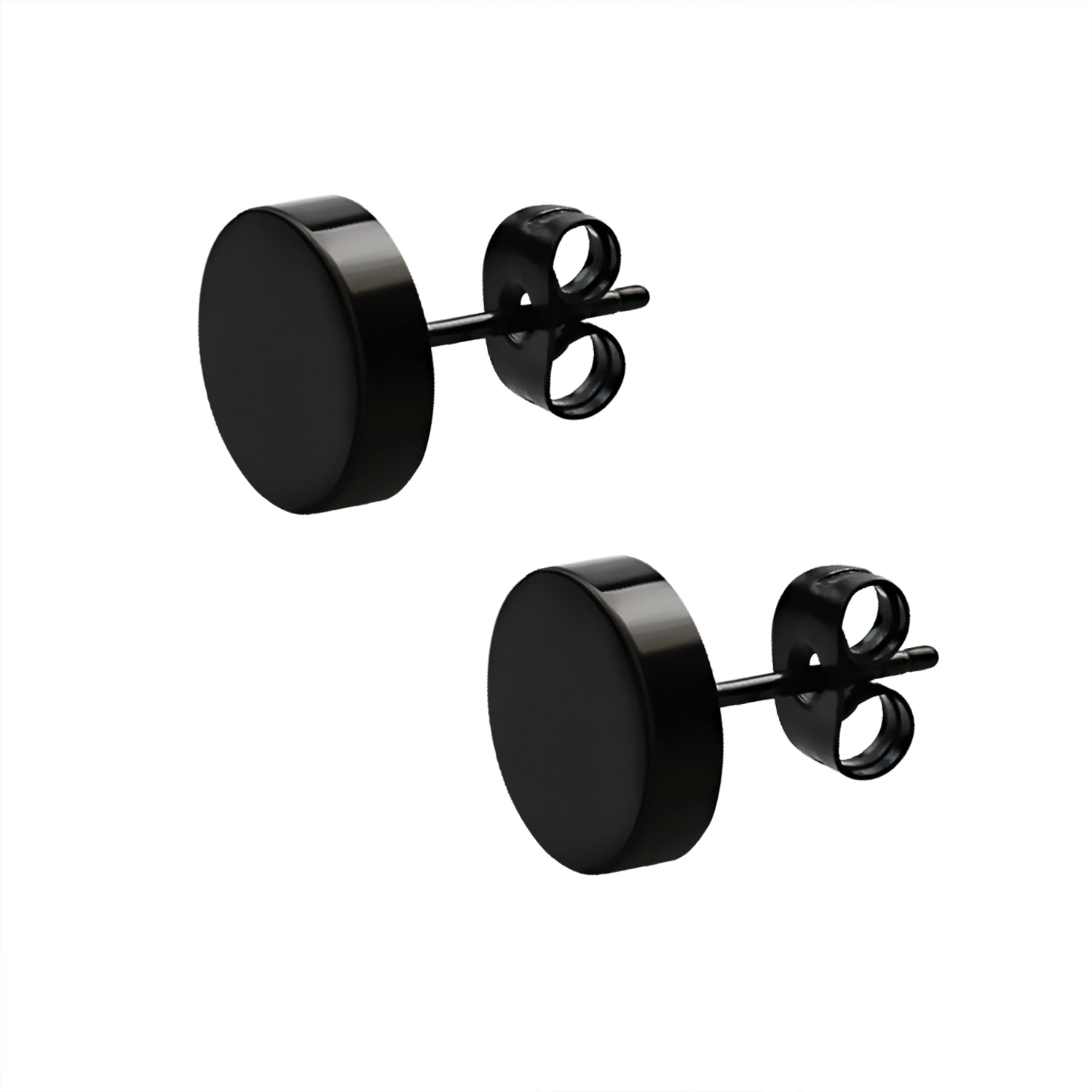 Lau Fashion 1 Paar Runde Knopf Ohrstecker Edelstahl Anime Gothic Fake Plug Ohrring Ø 8mm 10mm Günstig kaufen