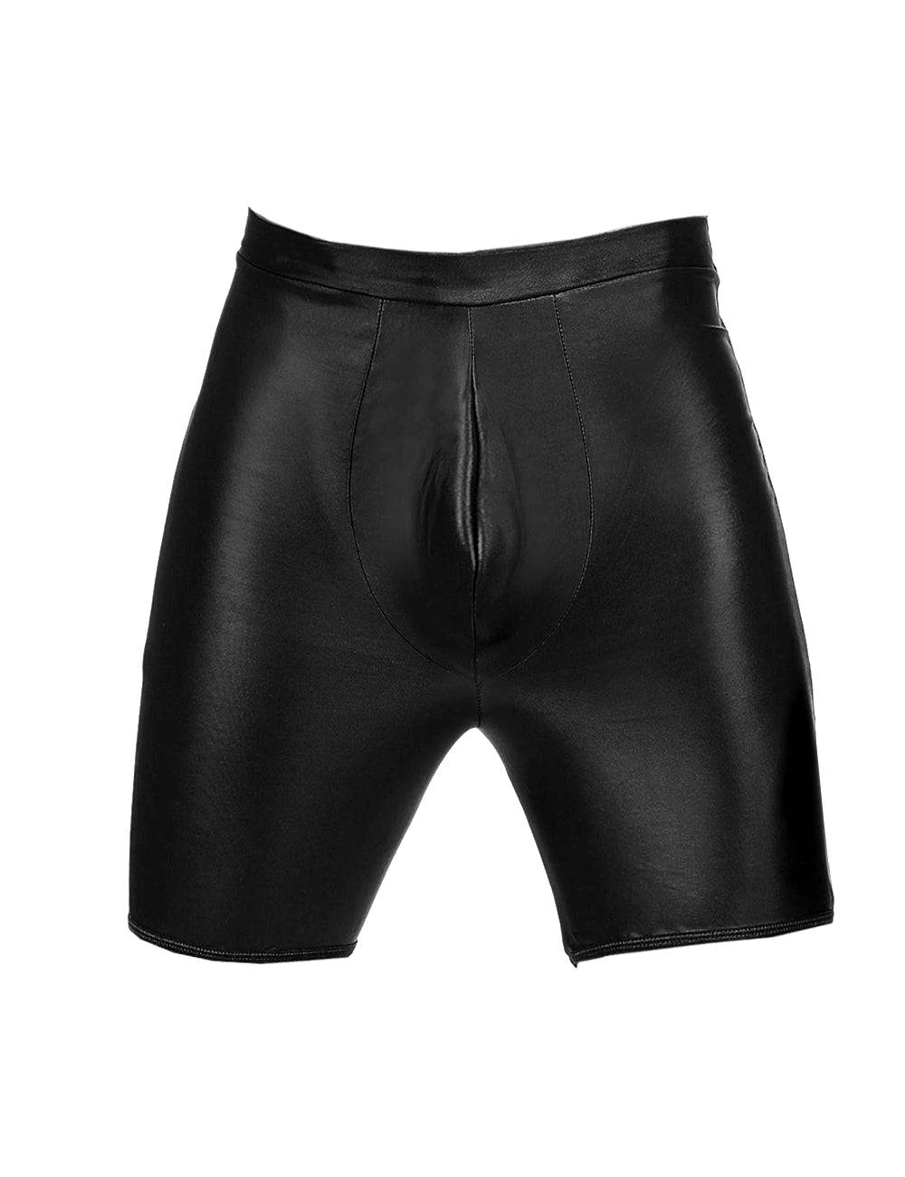 Lau Fashion Sexy Leder Shorts Herren Enge kurze Hose Popo Offen Unterwäsche Dessous L/XL - MP064-1 Exklusivangebot