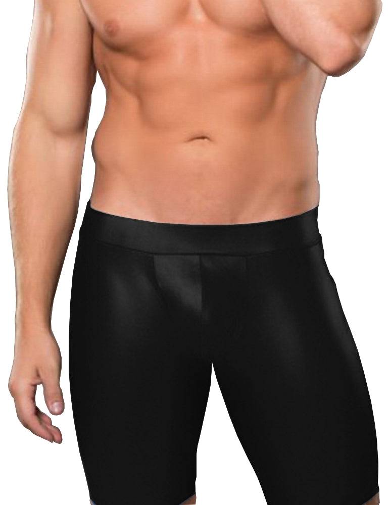 Lau Fashion Sexy Leder Shorts Herren Enge kurze Hose Popo Offen Unterwäsche Dessous L/XL - MP064-1 Exklusivangebot