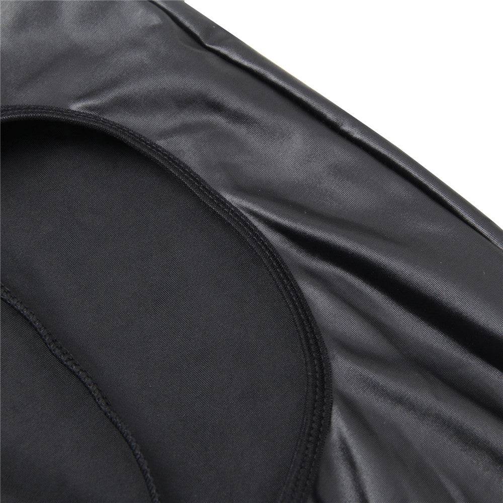 Lau Fashion Sexy Leder Shorts Herren Enge kurze Hose Popo Offen Unterwäsche Dessous L/XL - MP064-1 Exklusivangebot
