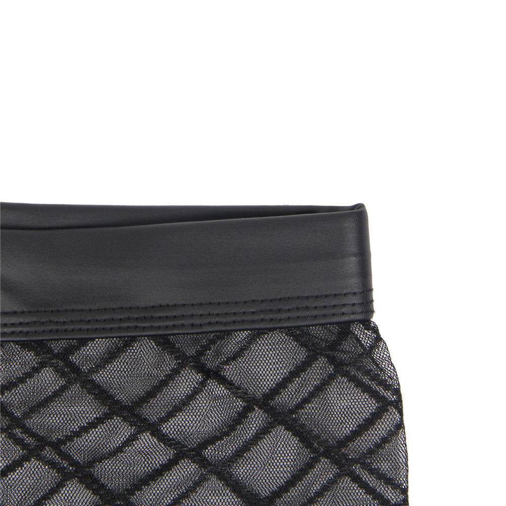 Lau Fashion Transparente Boxershorts Netz Slip Lack Leder Wetlook Männer Unterwäsche M/L Preisnachlass