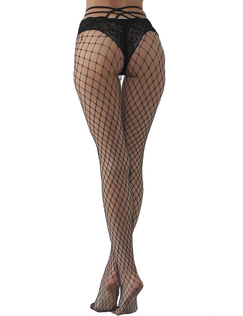 Lau Fashion Harness Strumpfhose Lange Netz Unterhose Strapse Strumpfband Gogo Schwarz S/M/L Begrenzte Freigabe