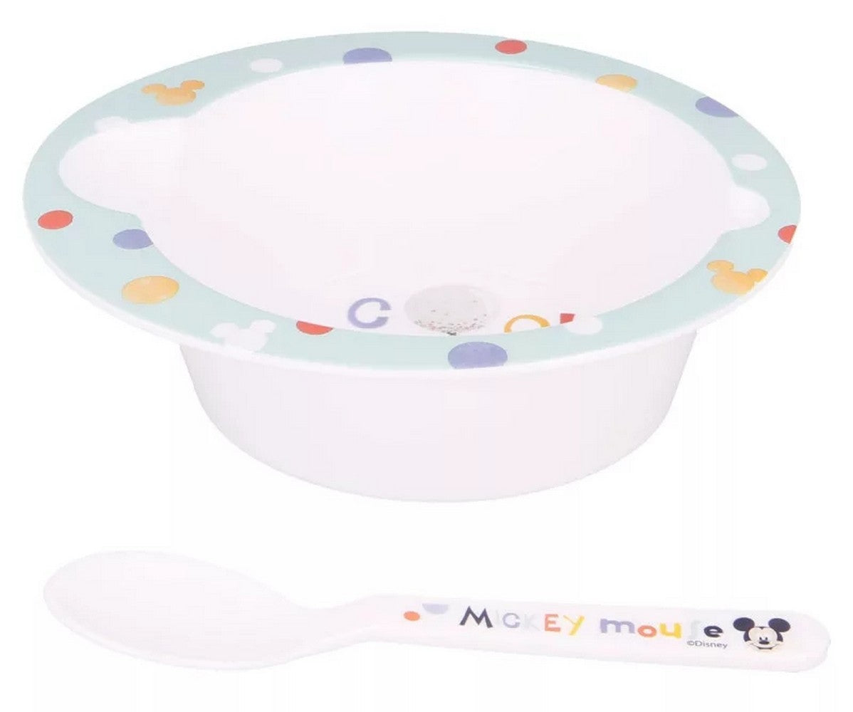 Lau Fashion Disney Tiefer Suppen Teller Set Mickey Baby Löffel Kindergarten Kids 2Tlg Wochenangebot