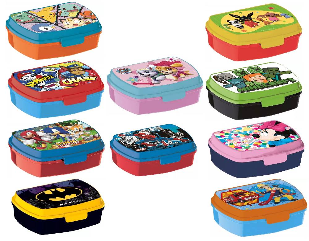 Lau Fashion Stor Brotdose Brotbüchse Disney Marvel Sandwich Lunch Box Set Schule Kinder 16x12cm - STF18974 Begrenzt auf 3 Tage