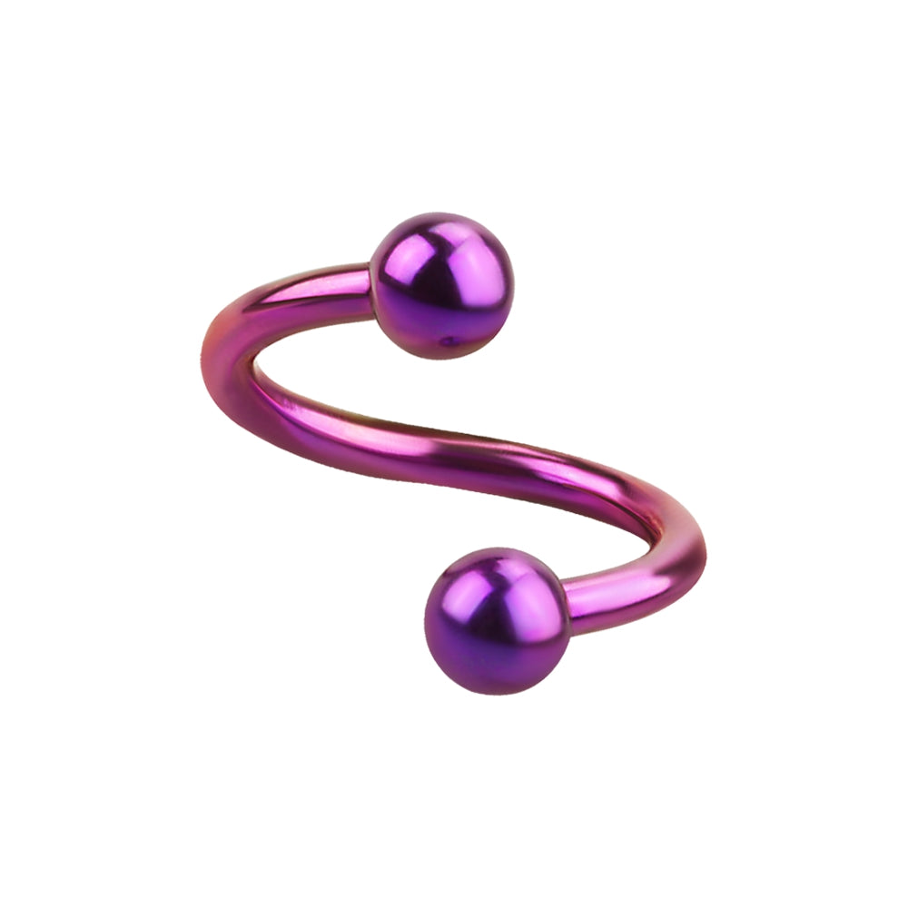 Lau Fashion Titan Spirale Lippen Augenbrauen Piercing Hufeisen Ø 10mm 1,2 Kugel 3mm Top Angebot