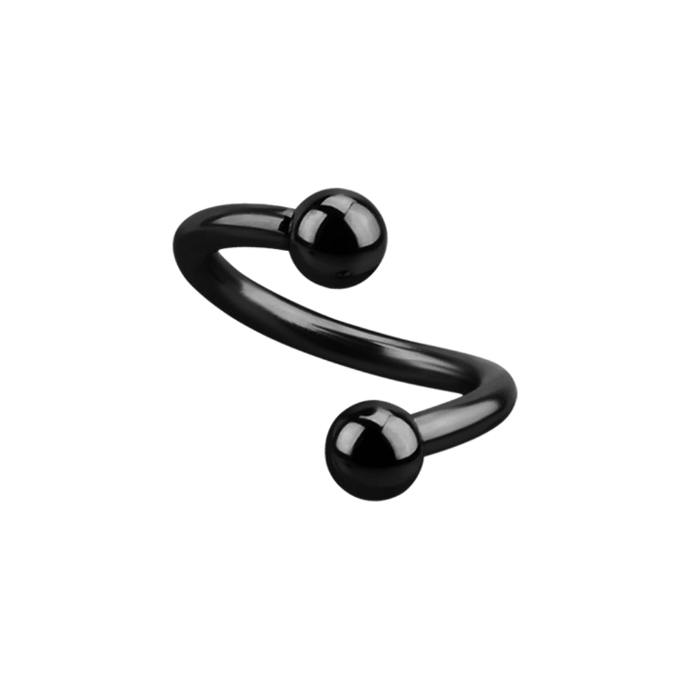 Lau Fashion Titan Spirale Lippen Augenbrauen Piercing Hufeisen Ø 10mm 1,2 Kugel 3mm Top Angebot