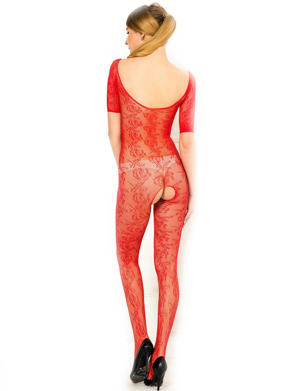 Lau Fashion Fashion Damen Nylon Catsuit Netz Overall Body Stocking Spitze Reizwäsche Gogo S/M/L Tiefpreis