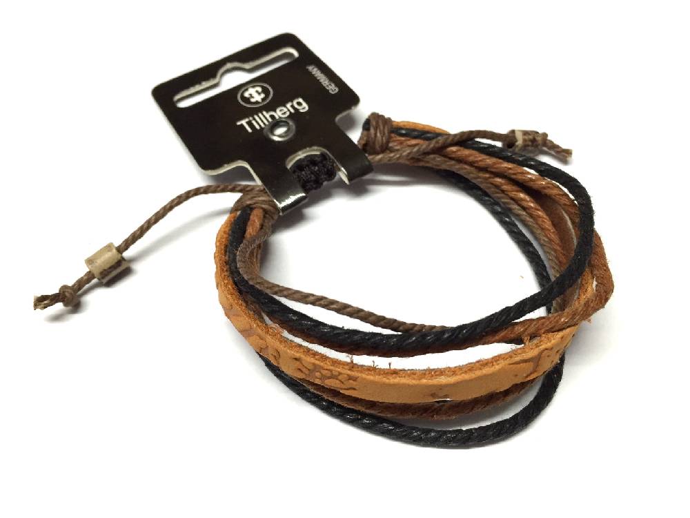 Lau Fashion Echt Leder Armband Armreif Unisex Surfer Style Schwarz Braun Damen Herren Schmuck Online Shopping