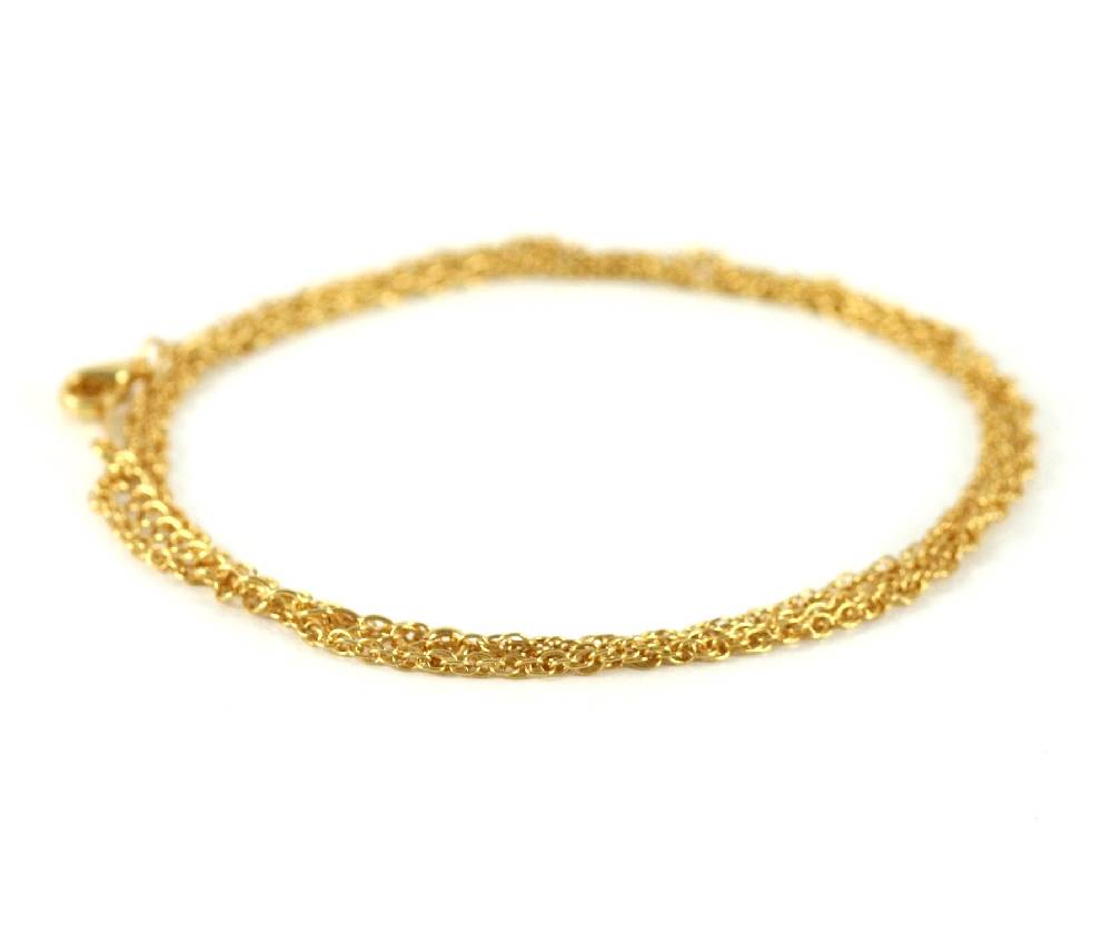 Lau Fashion Ankerkette Gold Halsketten Anhänger Schmuck Set Vergoldet Gelbgold Ø 2mm Bis zu 60% Rabatt