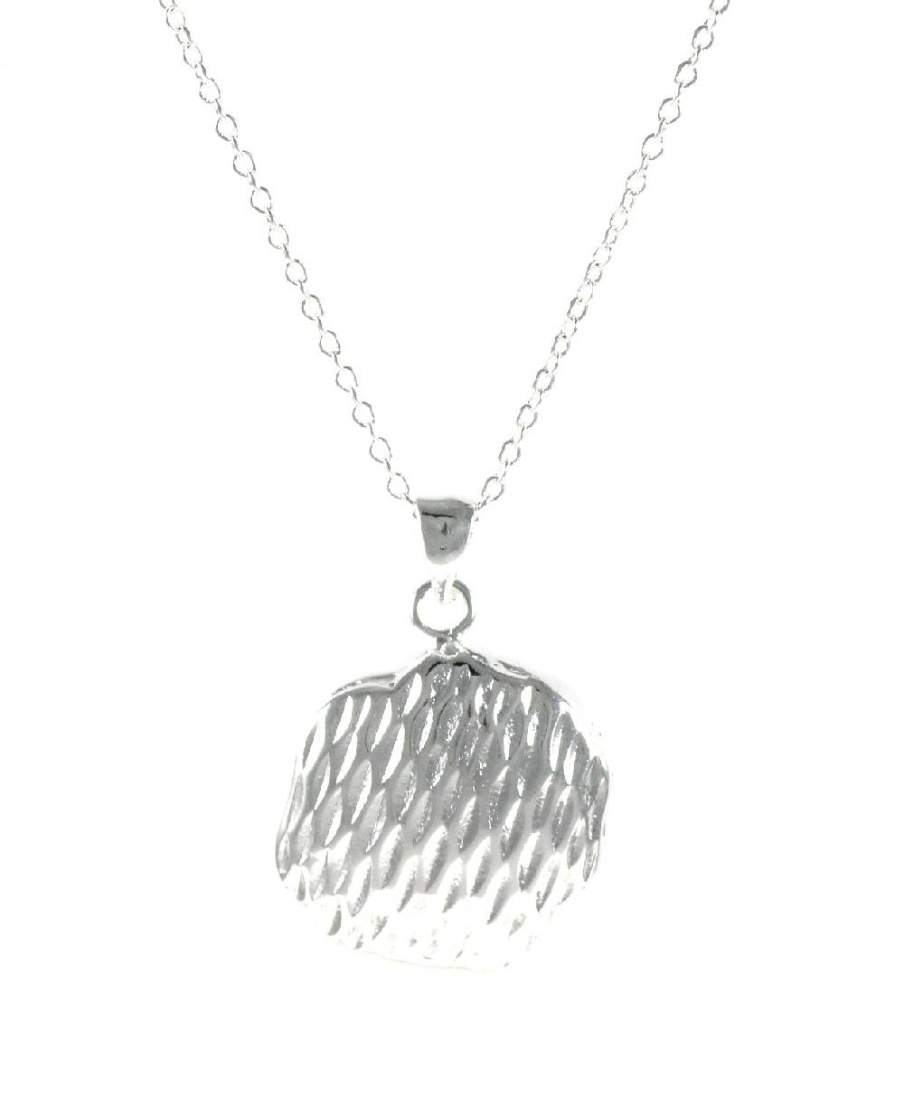 Lau Fashion 3D Damen Rosen Silber Halskette mit Anhänger Geschenk Set Ø 28mm Clearance-Verkauf
