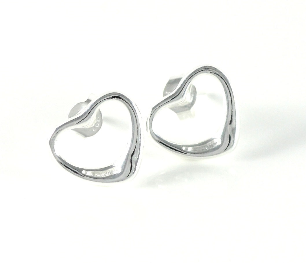 Lau Fashion Herzchen Silber Damen Ohrstecker Zirkonia Geschenk Schmuck Ohrringe Ø 13mm
