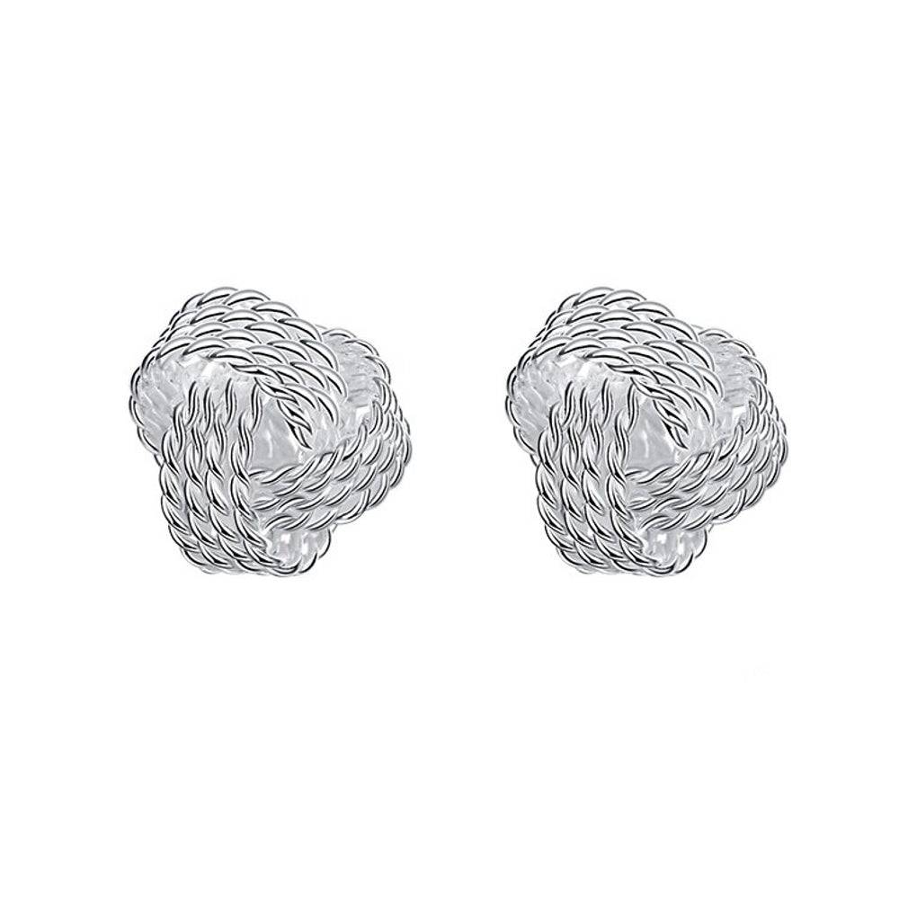 Lau Fashion Damen Ohrstecker Zirkonia Deluxe Glamor Kugel Style Versilbert Ohrringe Ø 10mm