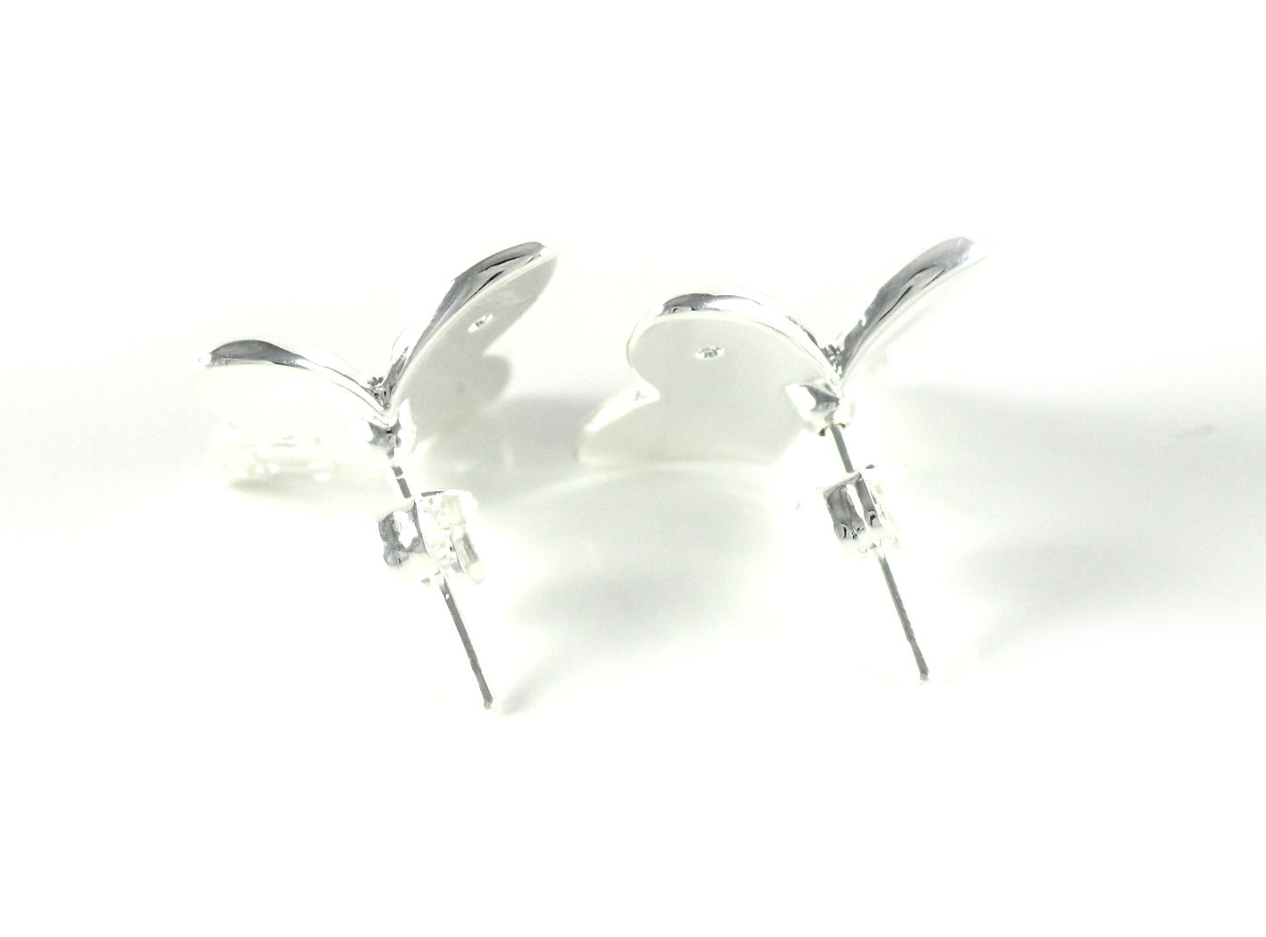 Lau Fashion Versilberte Schmetterlinge Damen Ohrstecker Zirkonia Libelle Ohrringe Ø 17mm Vatertagsangebot