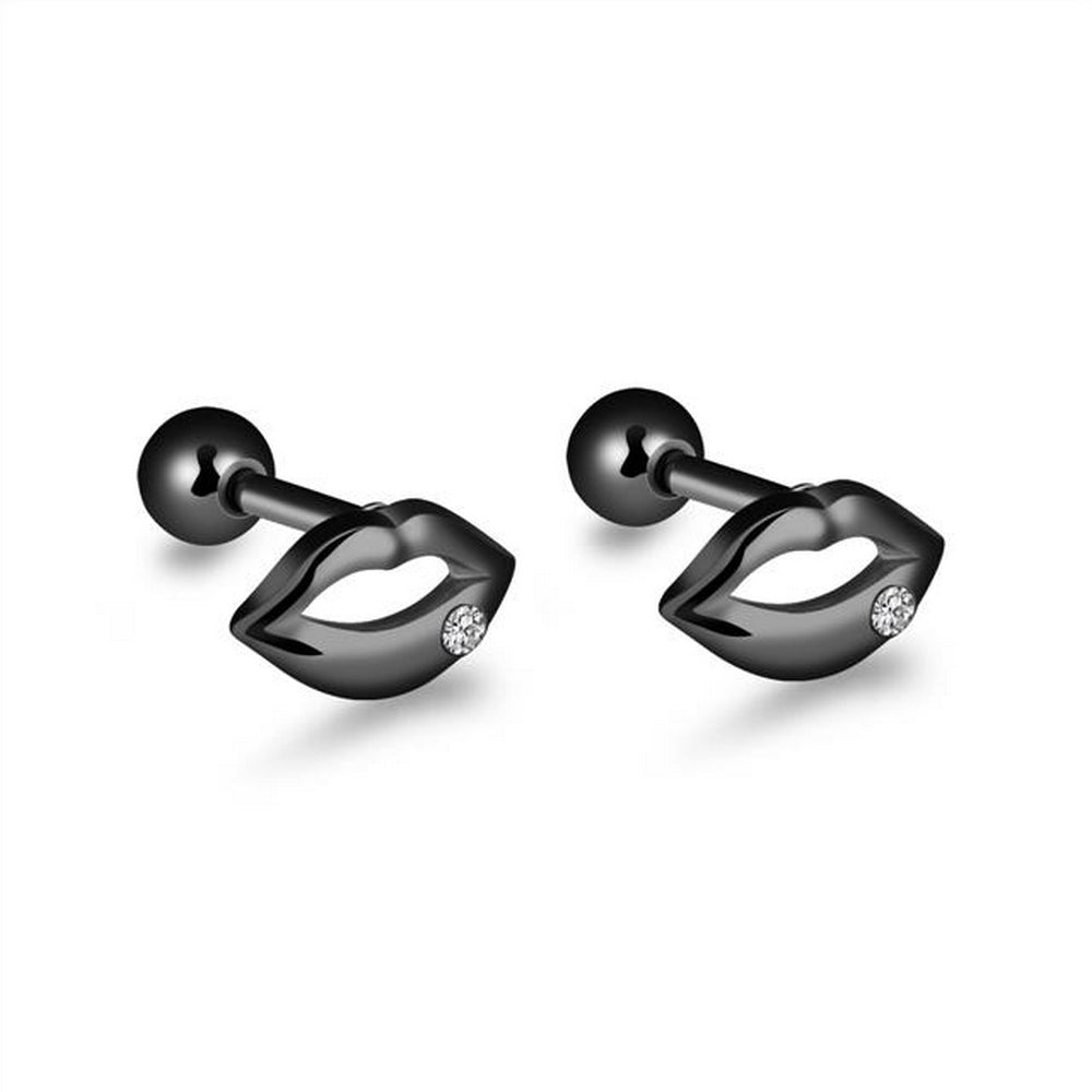Lau Fashion 1 Paar Fashion Fake Plug Unisex # Schwarz Ohrringe Tragus Ohrstecker Online Outlet