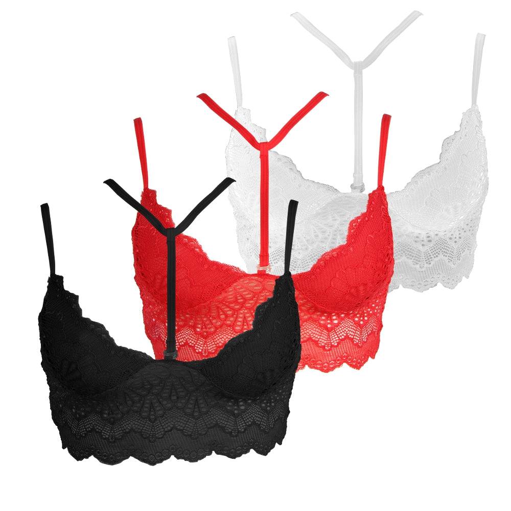 Lau Fashion Damen Körper Kette Harness BH Riemchen Spitze Bralette S/M Günstiger Verkauf