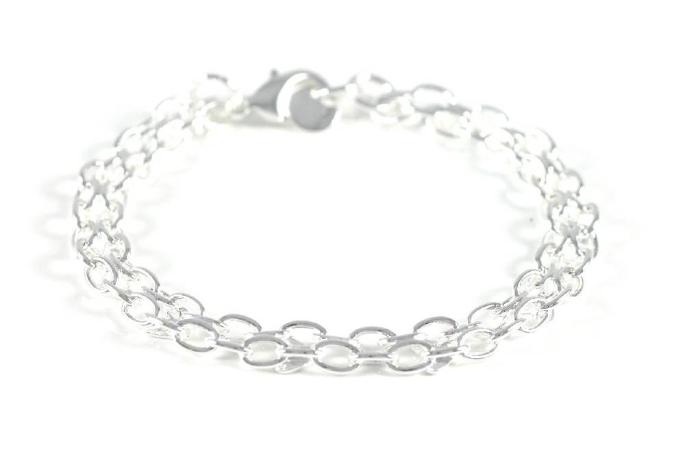 Lau Fashion Silber Massives Herz Damen Armband Modeschmuck Armreifen Geschenk Ø 7mm Exklusive Angebote
