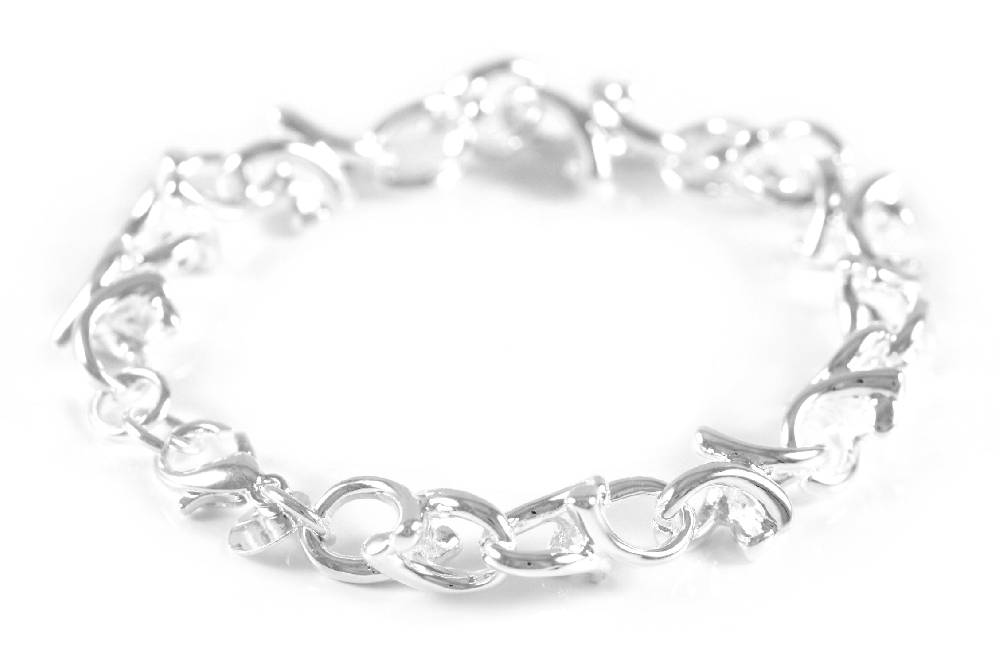 Lau Fashion Silber Damen Armband Armreifen Modeschmuck Gliederband Geschenk Ø 10mm
