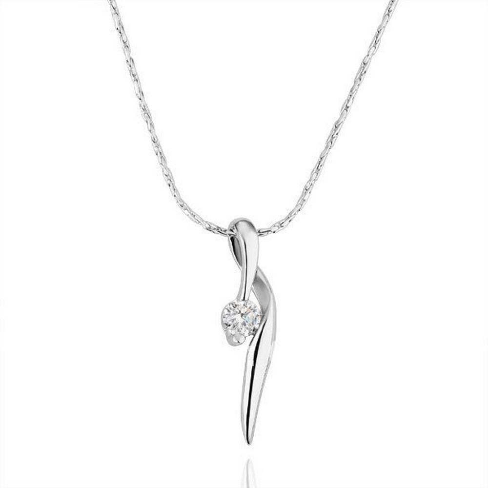 Lau Fashion Edle Damen Halskette Schmuck Zirkonia Anhänger Vergoldet Ø 24mm
