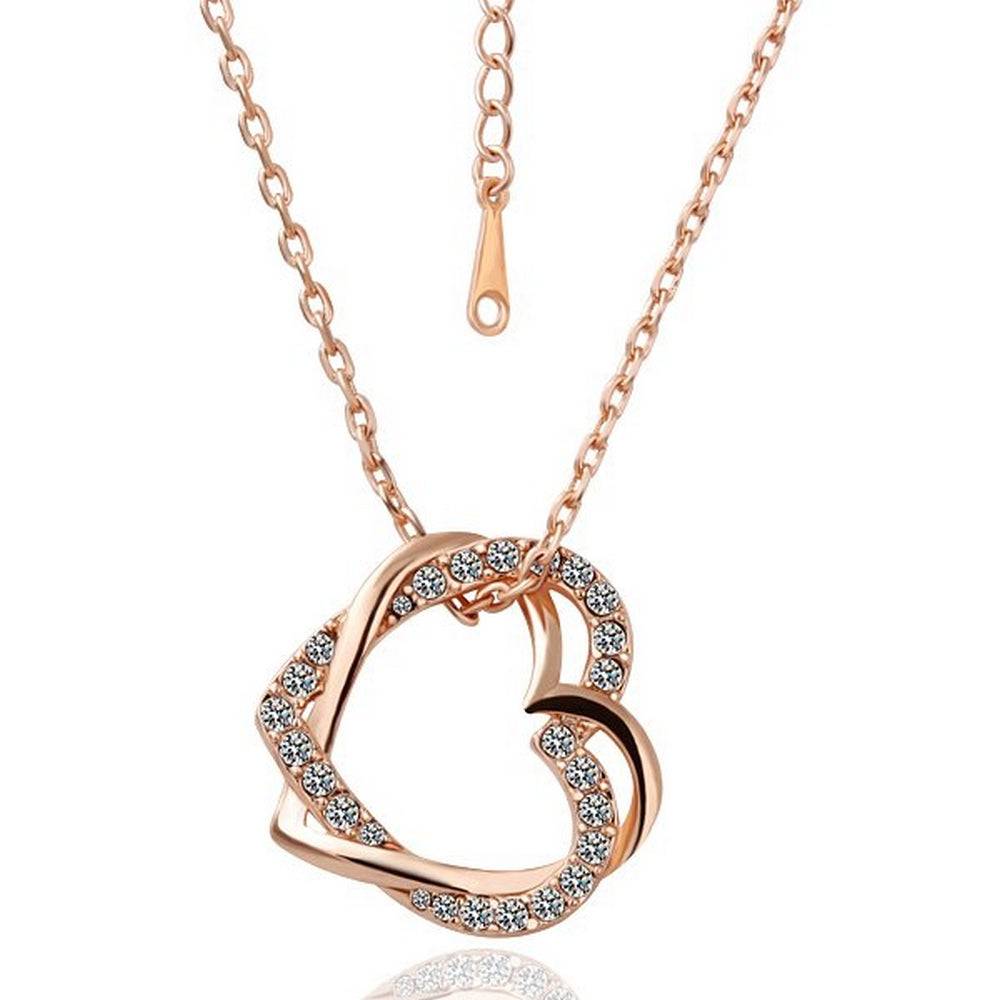 Lau Fashion Lau-Fashion Herz Halskette Anhänger Schmuck Zirkonia Strass vergoldet Ø 25mm Limitierter Zeitrabatt
