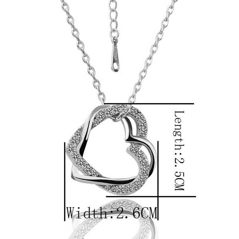 Lau Fashion Herz Anhänger Halskette Schmuck Set Edelsteine Silber Strass vergoldet Ø 25mm Fabrikpreis
