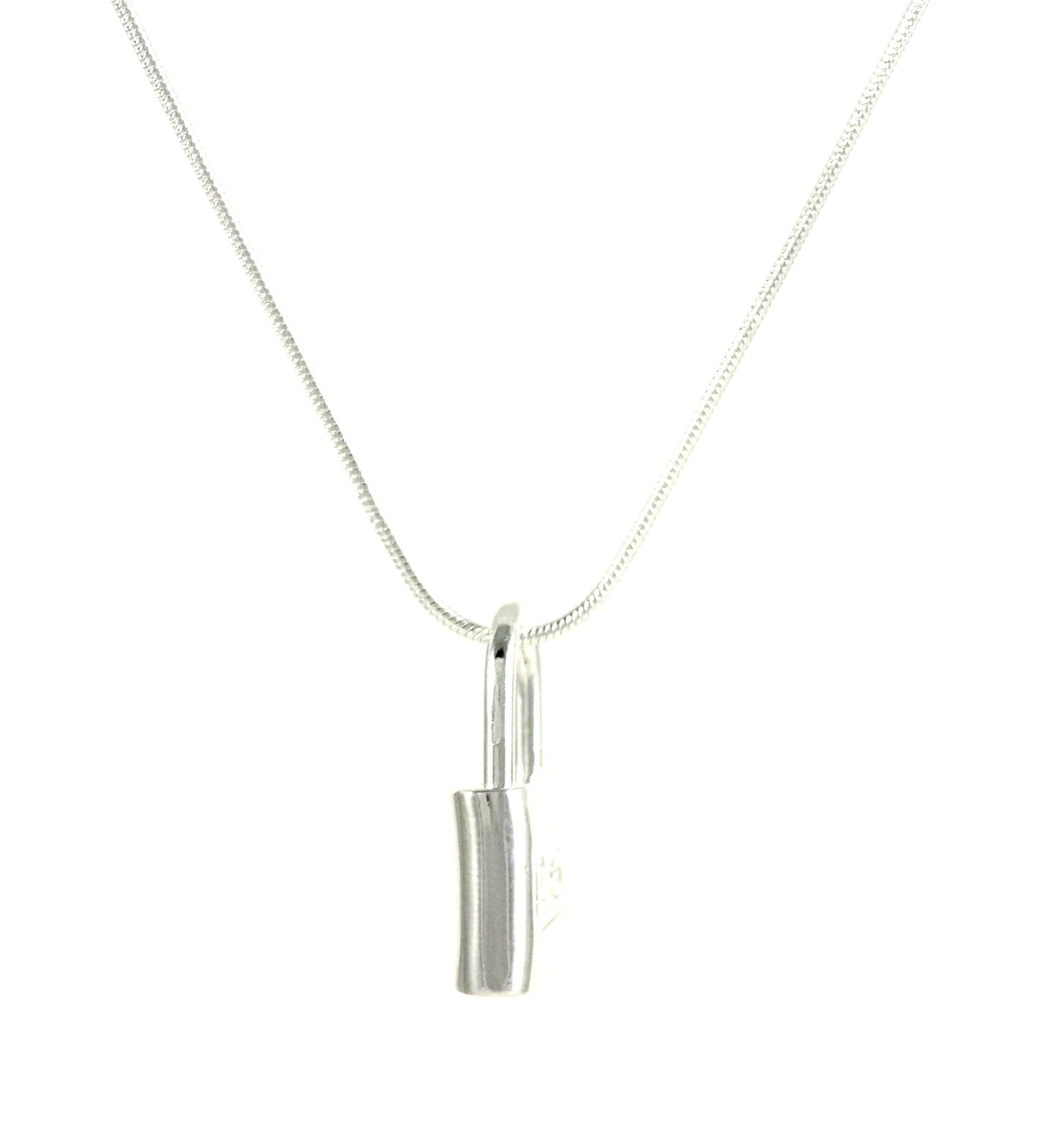 Lau Fashion Damen Halskette Geschenk Set mit Schloss Anhänger Gravur Silber Ø 24mm Flash Sale