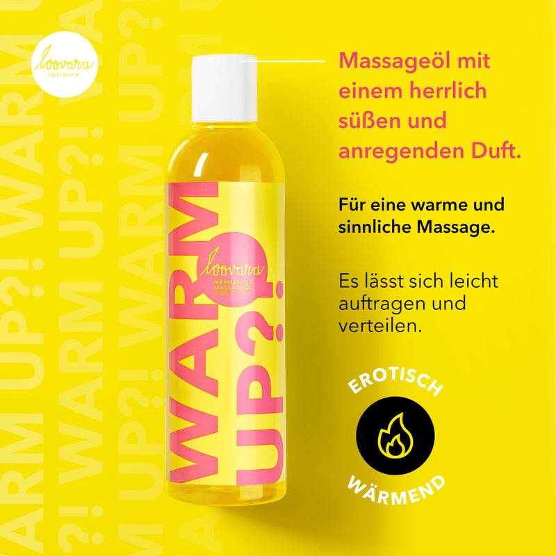 Loovara WARM UP?! WÄRMENDES MASSAGEÖL (250ml / 1000ml) Sonderangebot der Fabrik