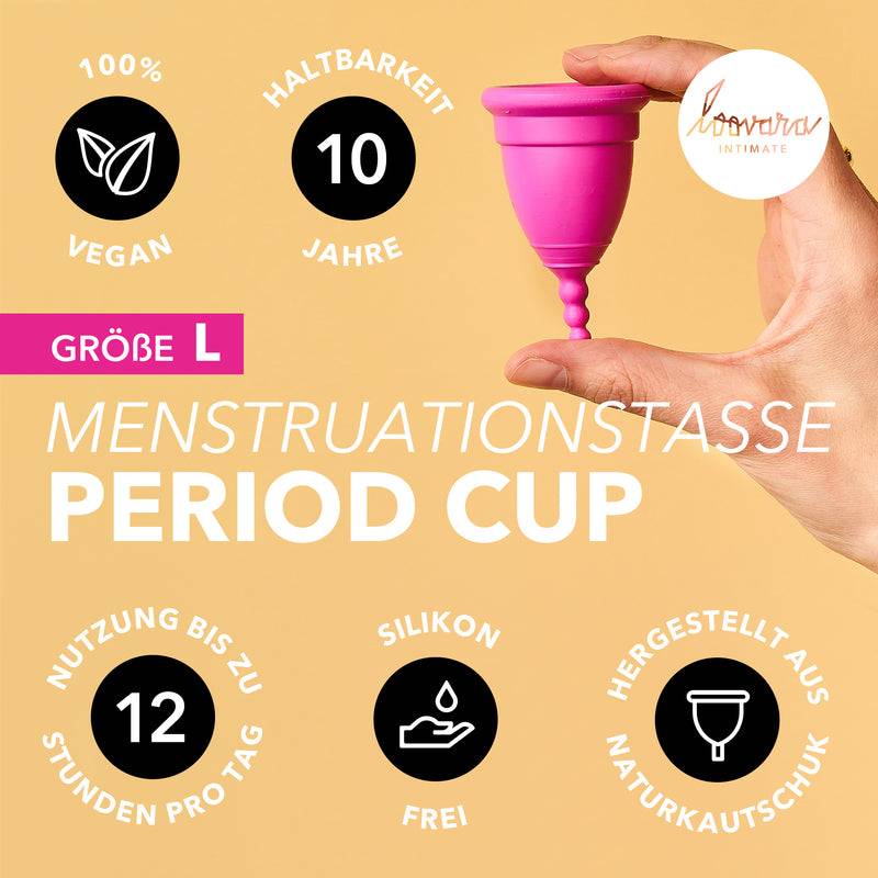Loovara Menstruationstasse Naturkautschuk Kostenloser Versand international