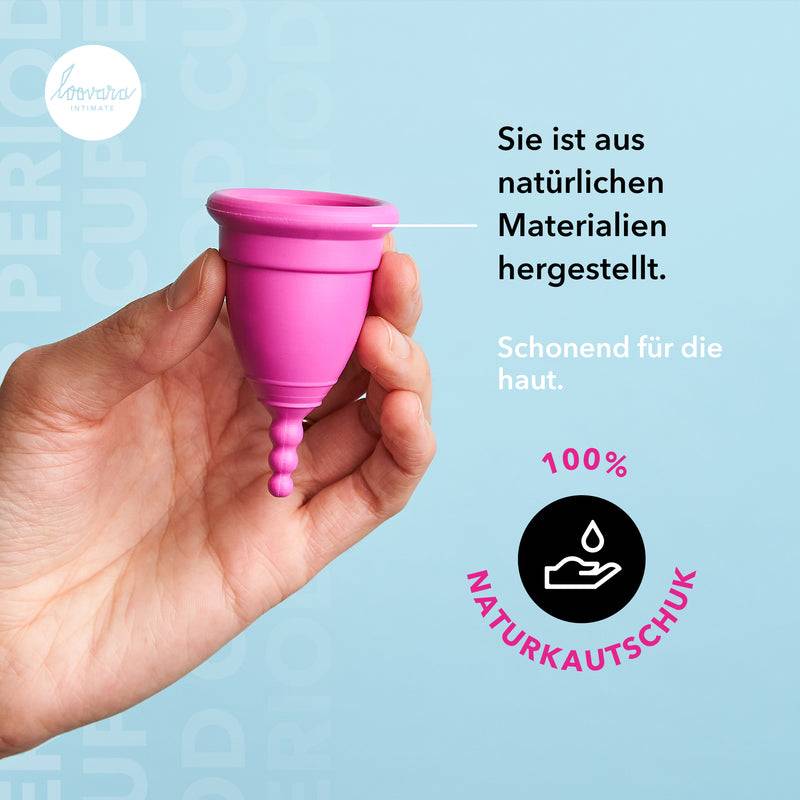 Loovara Menstruationstasse Naturkautschuk Kostenloser Versand international