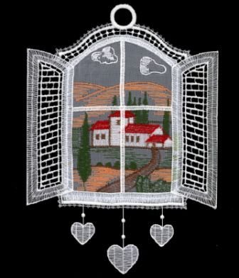 Plauener Spitze Fensterbild Toscana