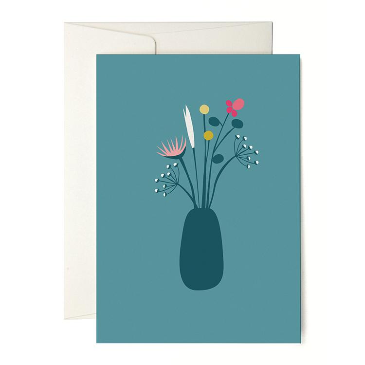 Pleased To Meet New Flower Vase Grusskarte