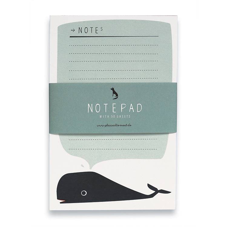 Pleased To Meet Whale Notizblock A6