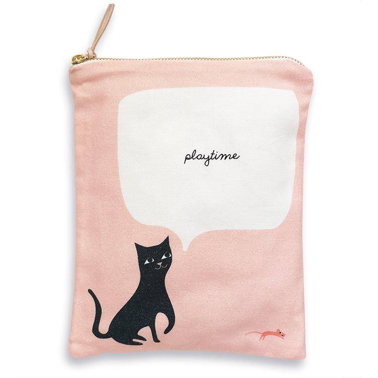 Pleased To Meet Black Cat Pouch
