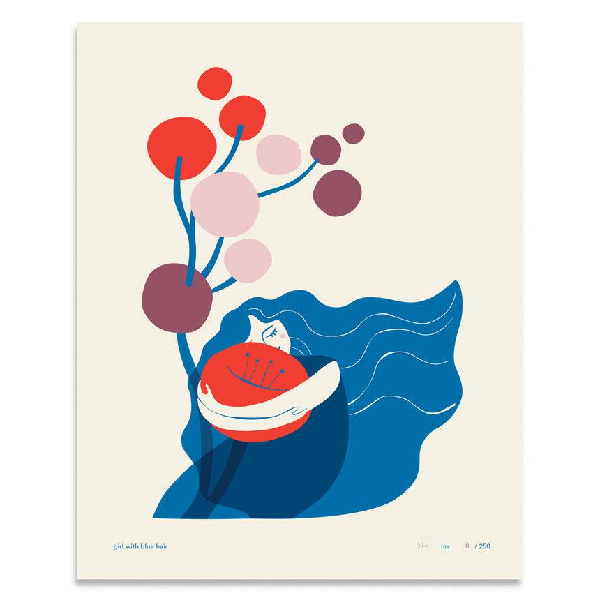 Pleased To Meet Girl with Blue Hair, Druck, ltd. 250