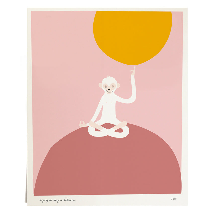 Pleased To Meet Yoga Monkey, Druck, ltd. 250 Begrenztes Angebot