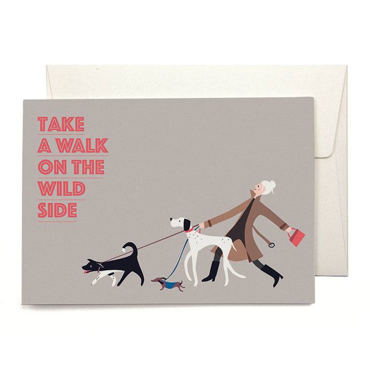 Pleased To Meet Dogwalker Grusskarte Wochenangebot