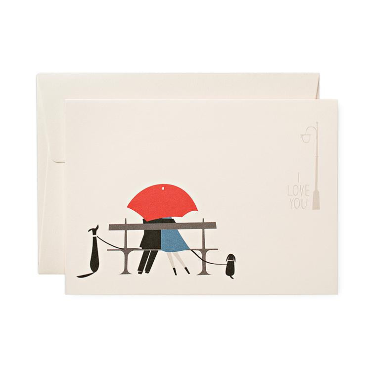 Pleased To Meet Red Umbrella Grusskarte JETZT KAUFEN