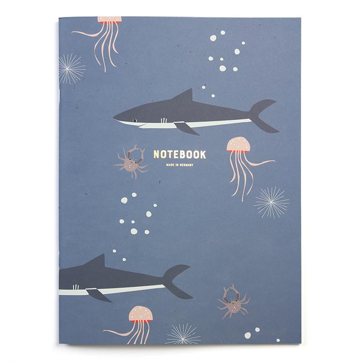 Pleased To Meet Sharks Notizheft 21x28cm, liniert
