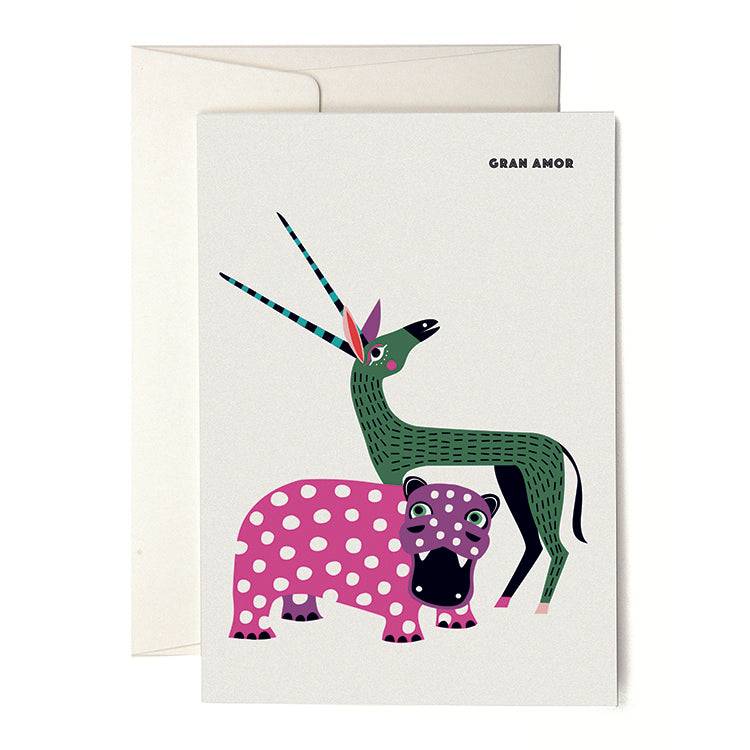 Pleased To Meet VIVA Hippo & Antilope Grusskarte Riesige Ersparnisse