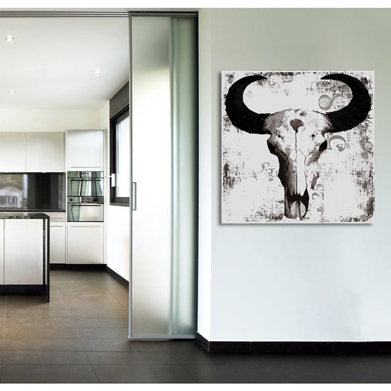 Queen Kerosin Acrylglasbild - Bulls Skull Black Super Rabatt