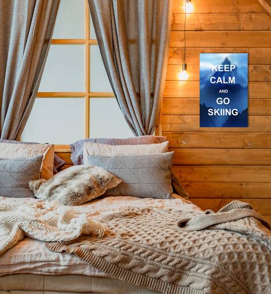 Queen Kerosin Blechschild - Keep Calm And Go Skiing Großer Ausverkauf