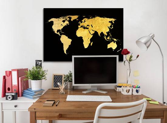 Queen Kerosin Blattgold Bild - World Map Osterangebot