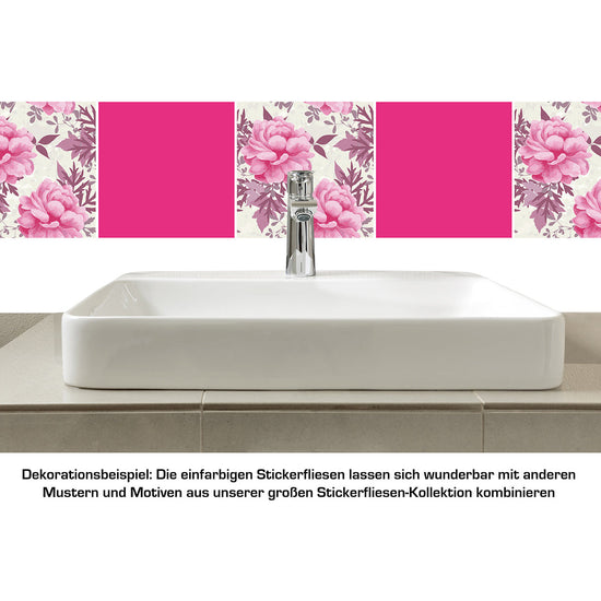 Queen Kerosin Stickerfliesen - Color Pink 12er-Set Blitzangebot