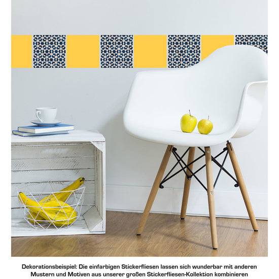 Queen Kerosin Stickerfliesen - Color Yellow 12er-Set Große Rabatte