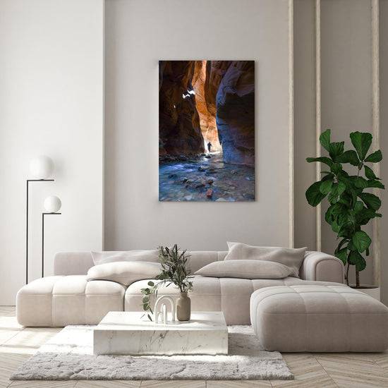 Queen Kerosin Acrylglasbild - MAN IN THE NARROWS ZION NATIONAL PARK Neuheiten